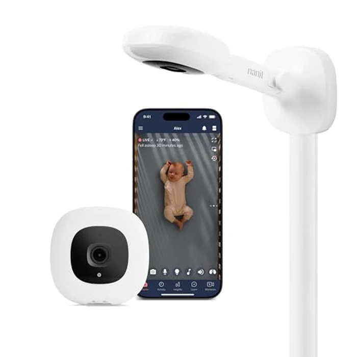 Nanit Pro Smart Baby Monitor - Camera & Wall Mount- 1080p Wi-Fi Video Camera, 2-Way Audio, See Your Baby from Anywhere, Sound/Motion/Cry Notifications, Night Vision by Nanit - Used - Like New condition - US$275.49