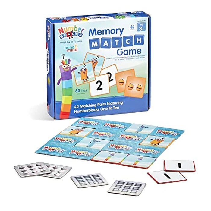 hand2mind Numberblocks Memory Match Game, Matching Card Game, Numbers for Toddlers, Kindergarten Math Toys, Counting Toys, Preschool Learning Activities, Kids Birthday Gift, Easter Basket Stuffers by hand2mind - Used - Like New condition - US$11.09