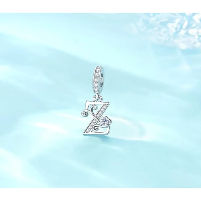 XOYOYZU Silver Letter Charm Fit for Pandora Charms Bracelet Alphabet Initial Dangle Charms Beads Jewelry Gifts for Women Z by XOYOYZU - Used - Like New condition