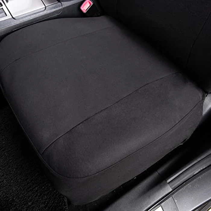 Flying Banner Car Seat Covers Front Seats Rear Bench Polyester car seat Protectors Easy installations Rear Bench Split Classic Man Lady Truck (Full Set -- Low Back, Solid Black) by Flying Banner - Image 5
