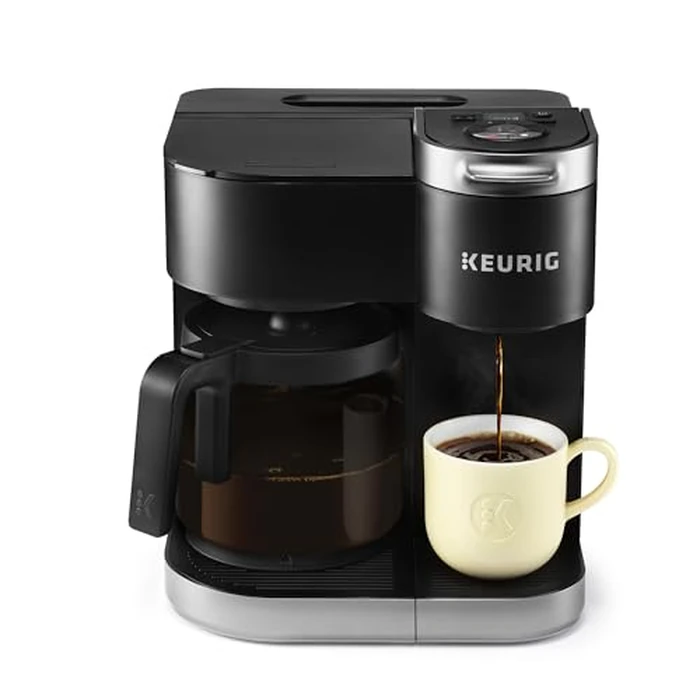 Keurig K-Duo Single Serve K-Cup Pod & Carafe Coffee Maker, with Multiple Brew Sizes, 60oz Removable Reservoir, Programmable Auto Brew Carafe, Black by Keurig - Used - Like New condition - US$265.00