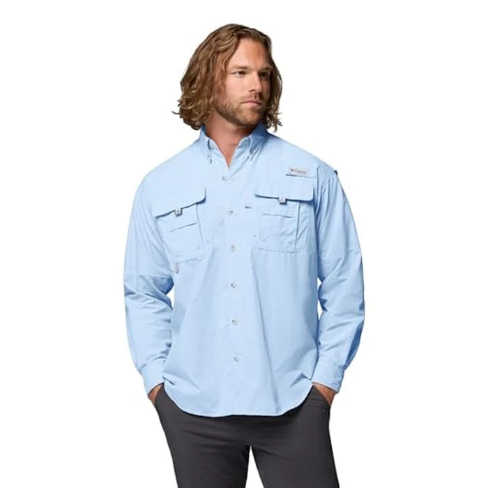 Columbia Mens PFG Bahama II Long Sleeve Fishing Shirt, Sail, 3X by Columbia - Image 1