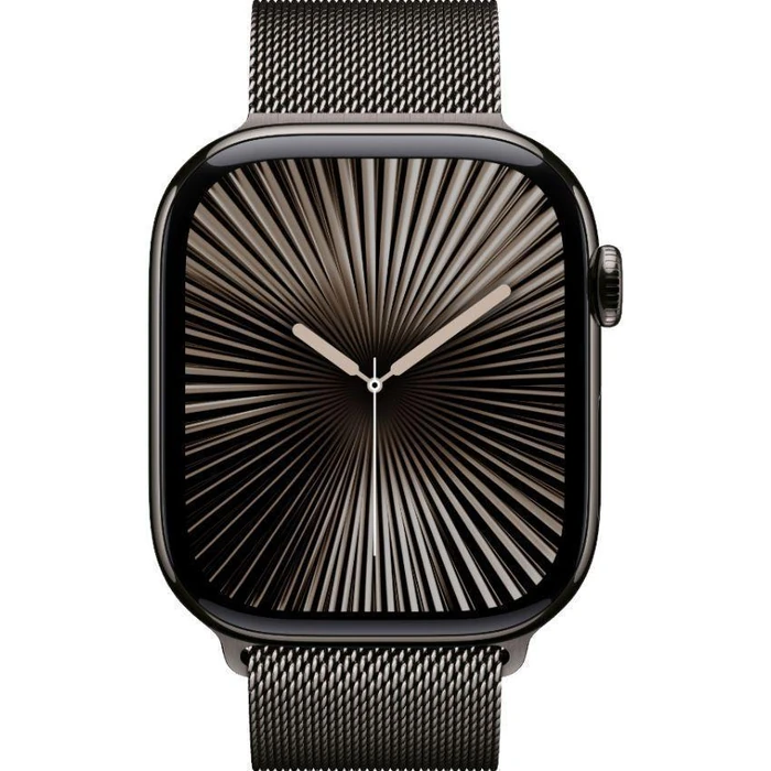 Apple Watch Series 10 (Cellular + GPS) - 64GB - 46mm - Slate Titanium Case with Slate Stainless Steel Milanese Loop Band - One Size by Apple - Refurbished - Premium condition