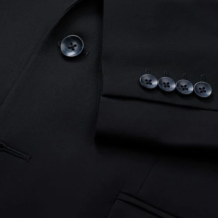 J.M. Haggar Men's Premium Performance Stretch Stria 2-Button Suit Separate Coat, Black, 44 Regular by Haggar - Image 3