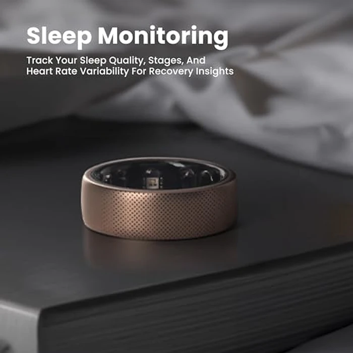 Amazfit Helio Smart Ring Health Tracker, Fitness Tracker Ring, No Subscription, Monitors Sleep, Heart Rate & Stress, Titanium Alloy, Fast 1.4-Hr Charging, Swim/Shower Water-Resistant (Size 8) by Amazfit - Image 3