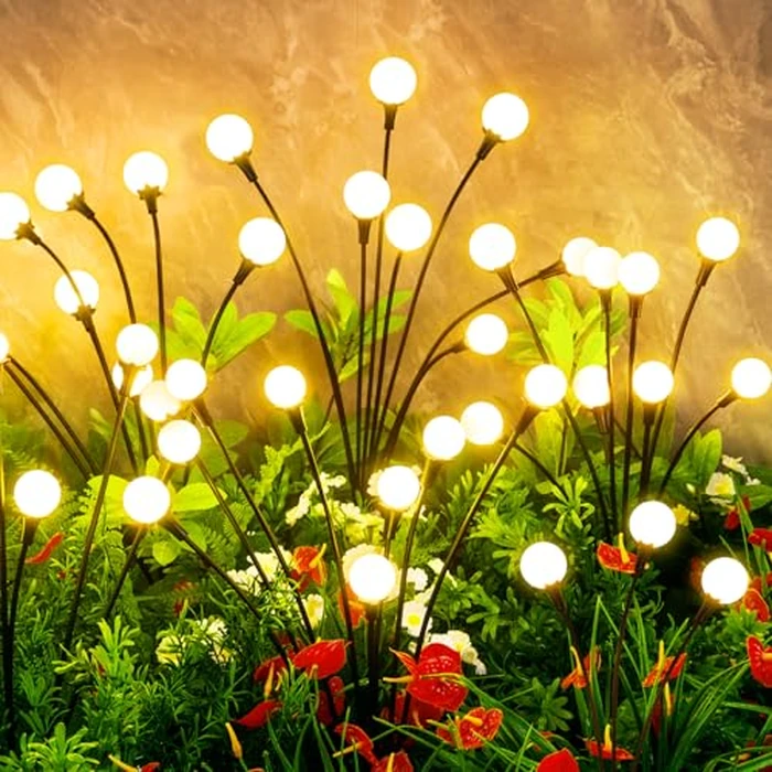 vignuto Solar Lights Outdoor Waterproof 4 Pack of 32 LEDs Garden Patio Firefly Decoration Unique Gifts Women Grandparents by vignuto - Used - Like New condition