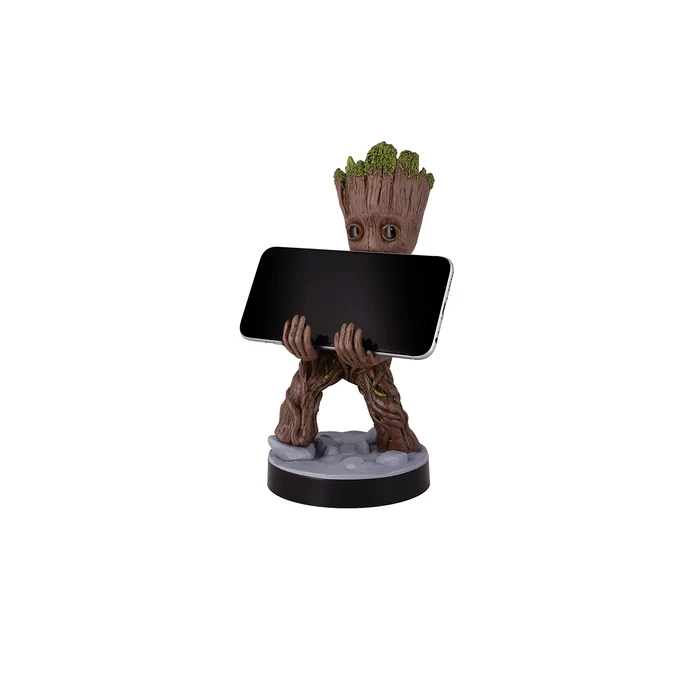 Exquisite Gaming: Guardians of The Galaxy: Toddler Groot - Original Mobile Phone & Gaming Controller Holder, Device Stand, Cable Guys, Marvel Licensed Figure, Black by Exquisite Gaming - Used - Very Good condition - US$23.50