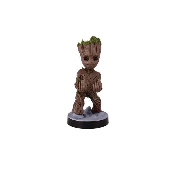 Exquisite Gaming: Guardians of The Galaxy: Toddler Groot - Original Mobile Phone & Gaming Controller Holder, Device Stand, Cable Guys, Marvel Licensed Figure, Black by Exquisite Gaming - Image 2