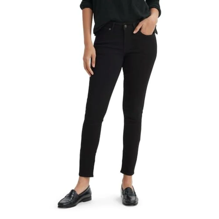Levi's Women's 711 Skinny Jeans Pants, -soft black, 32 (US 14) S by Levi's - Image 1