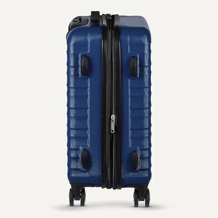 Amazon Basics 26-Inch Hardside Checked Luggage, Hardshell Suitcase With Wheels, Expandable For Up to 15% More Space, With Scratch-Resistant Surface, Four Multi-directional Wheels, Navy Blue by Amazon Basics - Image 5