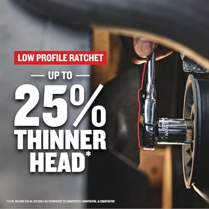 CRAFTSMAN Mechanics Tool Set, 256-Piece Hand Tool and Socket Set with 72-tooth Low Profile Ratchet and 2-Drawer Tool Box (CMMT45256) by CRAFTSMAN - Image 4