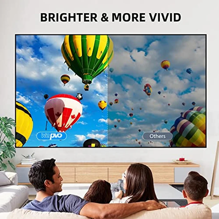 wepvo Projector Mini Portable Outdoor Movie Projectors, LED Pico Video Projector for Home Theater Film Projectors, Compatible with Smartphone/ Tablet/ Laptop/ TV Stick/ PS/ USB by wepvo - Image 8