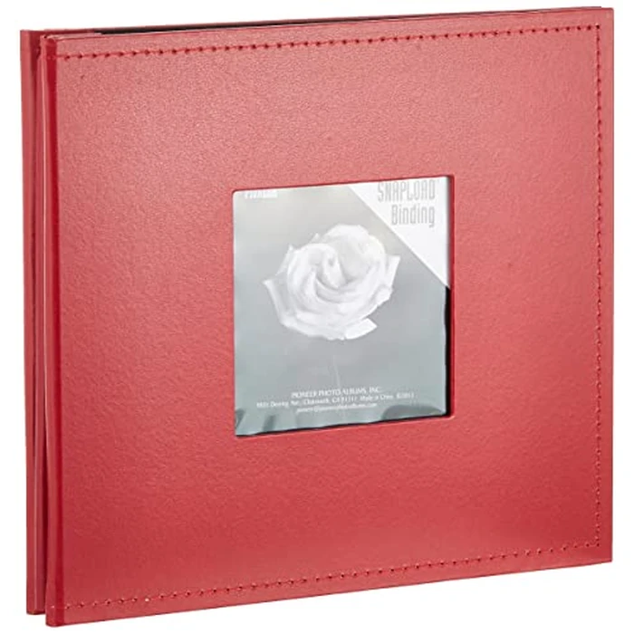 Pioneer Photo Albums SL-88FRD 8 x 8-Inch Snapload Sewn Leatherette Frame Cover Memory Book, Red by Pioneer Photo Albums - Used - Very Good condition - CA$12.77