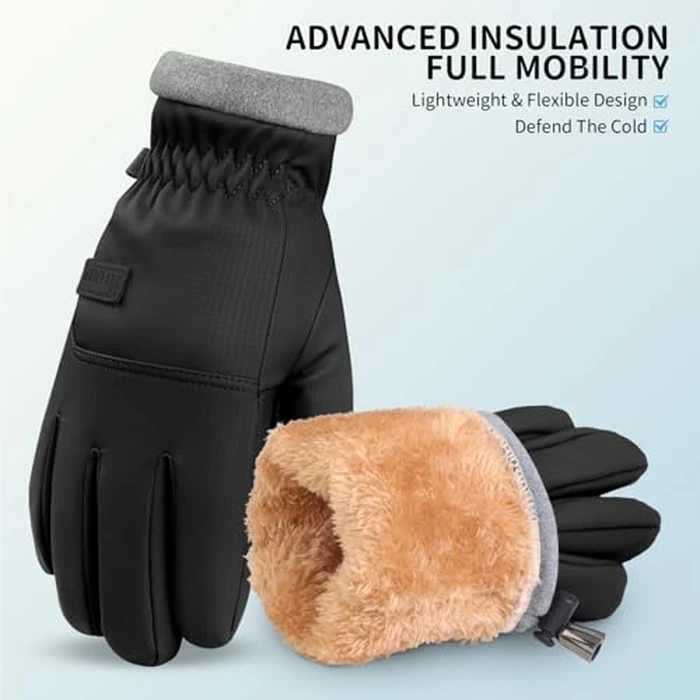 ihuan Kids Winter Waterproof Ski Gloves, Snowboarding Touchscreen Snow Cycling Running Gloves for Boys Girls by ihuan - Image 3