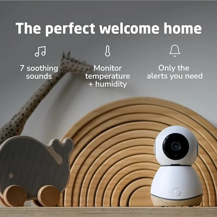 Maxi-Cosi See Pro 360 Baby Monitor with CryAssist(TM) AI Cry Translation, 2K HD camera with PTZ, Secure Non Wi-Fi 5 inch parent unit, 10 hour battery, 2.4GHz/5.0GHz WiFi, Soothing Lullabies, 2-way audio by Maxi-Cosi - Image 4
