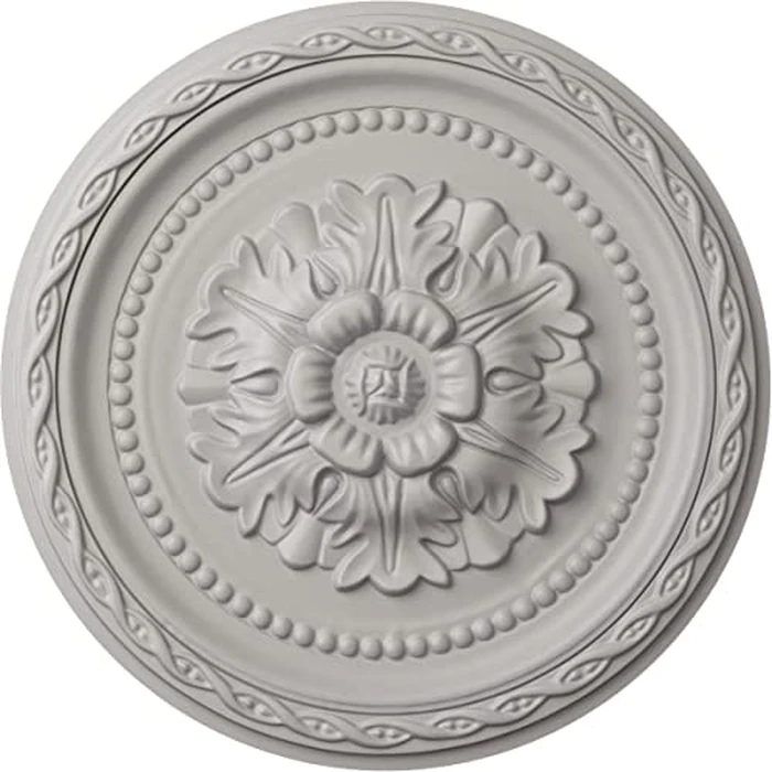 Ekena Millwork CM11PAUWF 11 1/2"OD X 1"P Palmetto Ceiling Medallion, Ultra Pure White by Ekena Millwork - Used - Like New condition - US$38.16