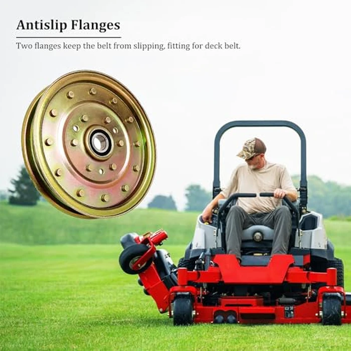 Fourtry 116-4667 Flat Idler Pulley for Ex Mark 52" 60" 72" Deck Lazer Z AS HP XS Zero Turn Mower, Toro 74413 Z Master Lawn Mower, Replacement Ex Mark Lazer Z Parts 116-4667, Riding Mower by Fourtry - Image 7