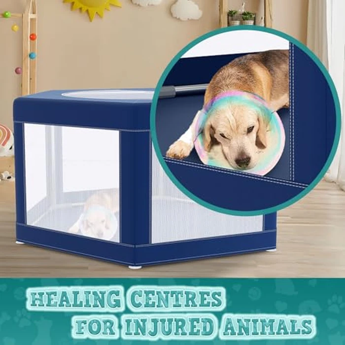 XVISHX 45x45 Inches Hexagonal Type Puppy Playpen, Dog Playpen for Puppies or Small Dogs, DogFence Pet Playpen for Indoor & Outdoor, Sturdy Safety Dog Pen with Thickened Fabric, Breathable Mesh by XVISHX - Image 3