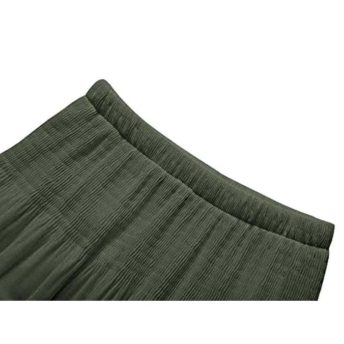 NASHALYLY Women's Chiffon Elastic High Waist Pleated A-Line Flared Maxi Skirts(Blackish Green,L) by NASHALYLY - Used - Very Good condition - US$33.85