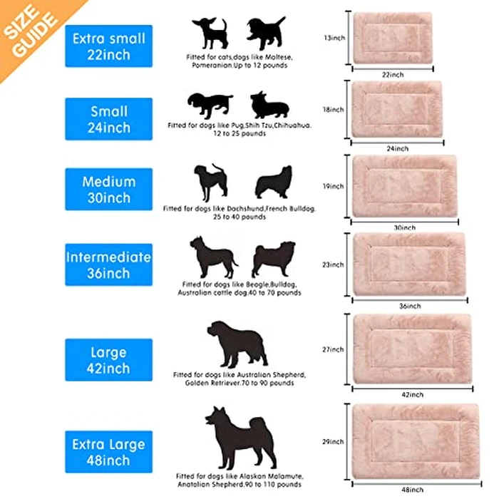 Dog Beds Crate Pad for Large Dogs Ultra Soft Dog Crate Bed Washable & Anti-Slip Kennel Pad for Dogs Cozy Sleeping Mat,Pink 42inch by VERZEY - Image 2