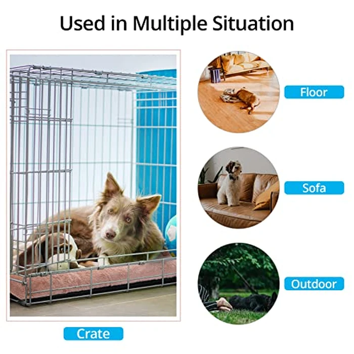 Dog Beds Crate Pad for Large Dogs Ultra Soft Dog Crate Bed Washable & Anti-Slip Kennel Pad for Dogs Cozy Sleeping Mat,Pink 42inch by VERZEY - Image 3