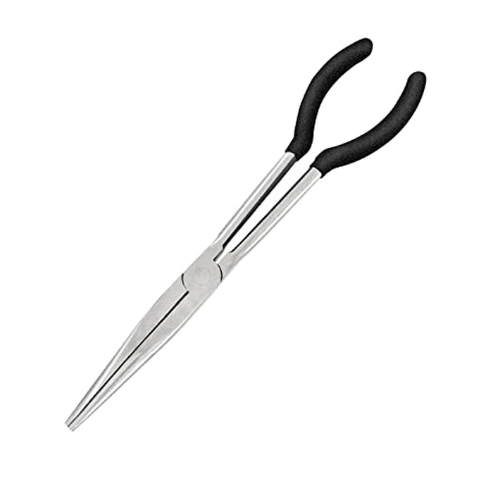 BQKKWIN 1 Piece 11 Inch Long Reach Pliers Set - Long Needle Nose Pliers Sets - Straight, Designed for Mechanics, Technicians, and Contractors| Milled-Jaws | Steel by BQKKWIN - Image 1