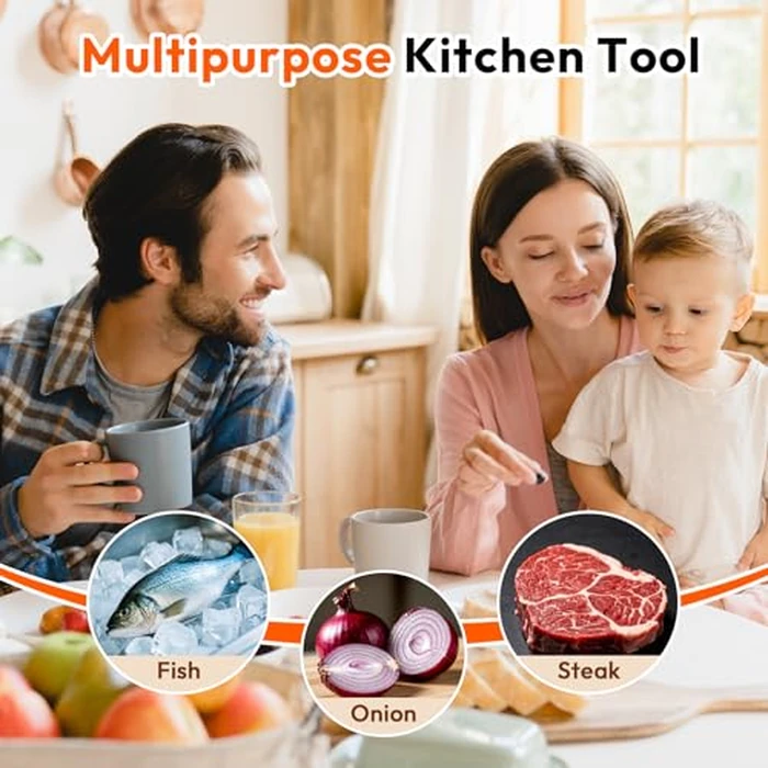 Onion Slicer, Stainless Steel Onion Holder for Slicing with Protective Case, Onion Cutter Tool for Meat Lemon Potato Tomato Avocado Egg Kitchen Slicing Assistant Tool (1 PCS) by WARSPOT - Image 3