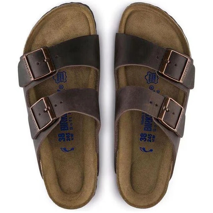 Birkenstock Arizona Soft Footbed Natural Leather Oiled Regular Fit Unisex Sandals - 8 - Habana by Birkenstock - Image 2