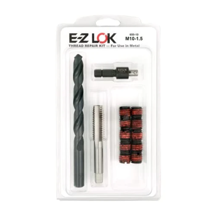 E-Z LOK EZ-650-10 Threaded Inserts for Metal; M10-1.5 Installation Kit, Steel, Black Oxide by E-Z LOK - Used - Like New condition - US$47.09