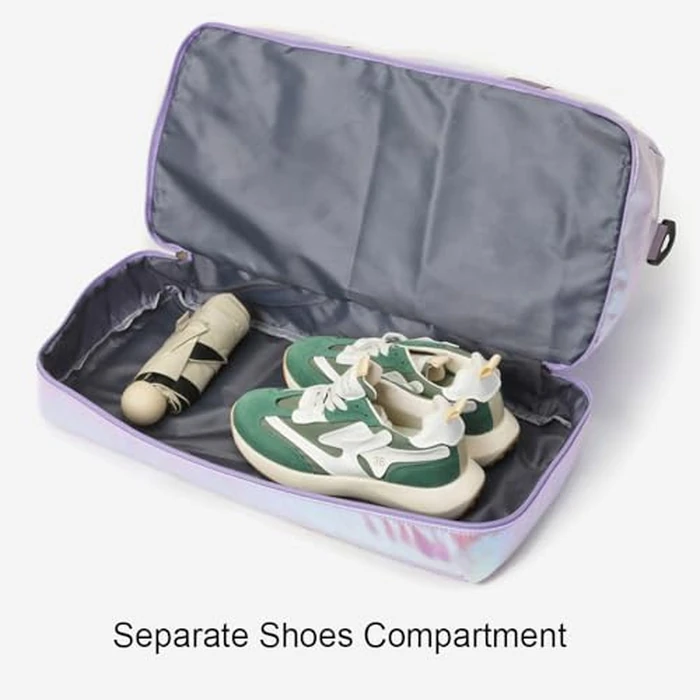 Sports Duffel Bag, Gym Bag with Shoes Compartment & Wet Pocket, Waterproof Overnight Bag Travel Bag Dance Bag for Girl, Weekend Bag for Women (Colorful) by Aikelai - Image 3