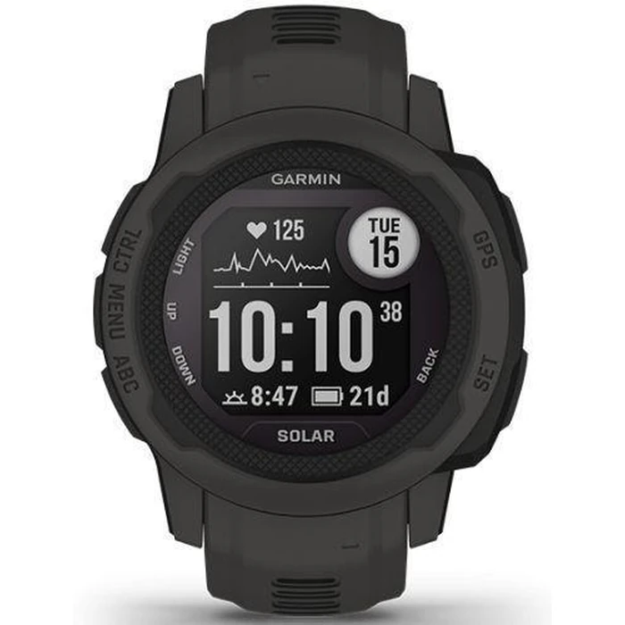 Garmin Instinct 2S Smartwatch - 40MM - Graphite Fiber-reinforced Polymer Case with Graphite Silicone Silicone Strap by Garmin - Image 1