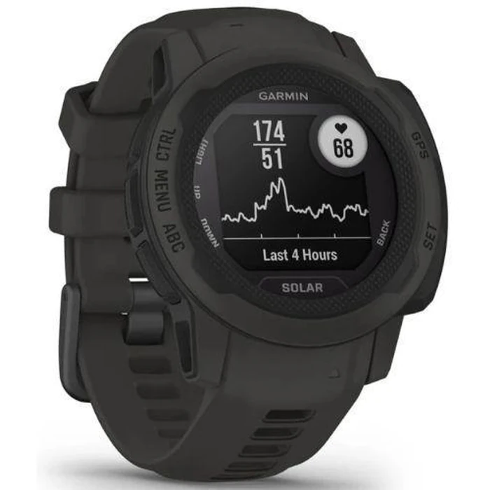 Garmin Instinct 2S Smartwatch - 40MM - Graphite Fiber-reinforced Polymer Case with Graphite Silicone Silicone Strap by Garmin - Image 3