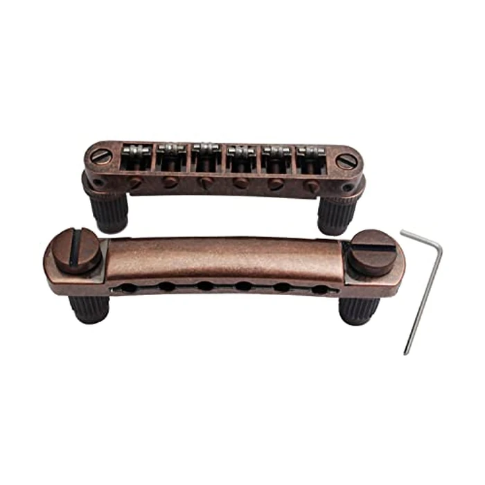 Guyker Guitar Tune-O-Matic Bridge and Stop Bar Tailpiece Combo Replacement Compatible with LP SG EPI 6 String Electric Guitar(GS001 + GM005, bronze) by guyker - Used - Like New condition - US$24.10