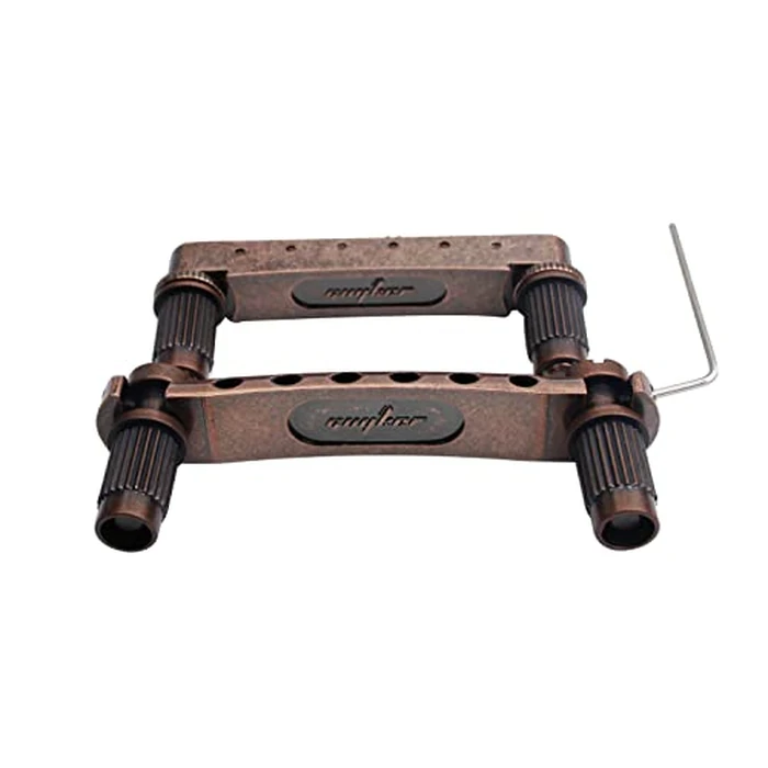 Guyker Guitar Tune-O-Matic Bridge and Stop Bar Tailpiece Combo Replacement Compatible with LP SG EPI 6 String Electric Guitar(GS001 + GM005, bronze) by guyker - Image 4