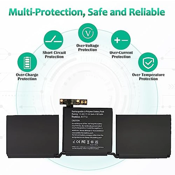 A1713 A2171 Laptop Battery Compatible with MacBook Pro 13 Inch Model A1708 (Late 2016, Mid 2017) A2159 (2019) A2289 (2020) A2338 (2020, M1,M2) EMC 2978 3164 3301 3456 3578 by SCIVOY - Image 3