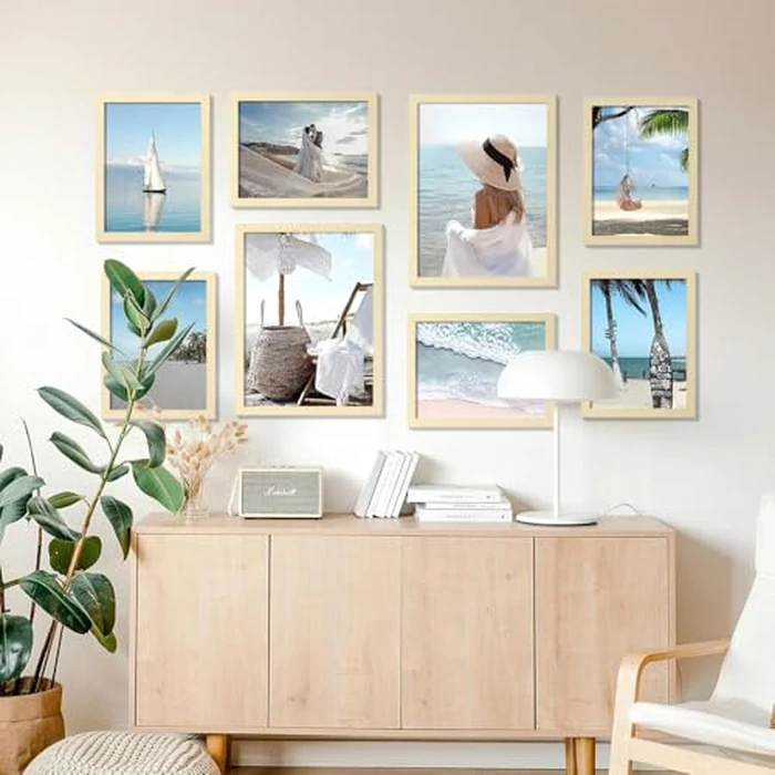 smiry Picture Frame 16x24, Display Pictures 12x18 with Mat or 16x24 without Mat, Photo Frame for Wall or Table Top Display, Natural, 2 Pack by smiry - Image 8