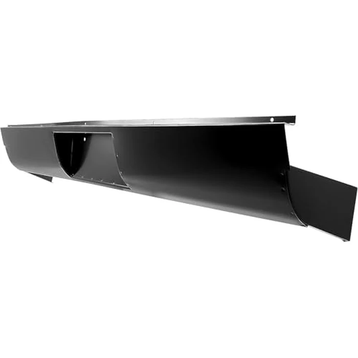 HECASA Rear Bumper Roll Pan Compatible with 1954-1987 Chevy Chevrolet C/K 10 20 30 Stepside Pickup Truck W/License Box W/O License Lamp Holes Steel Electrophoresis Black by HECASA - Image 3