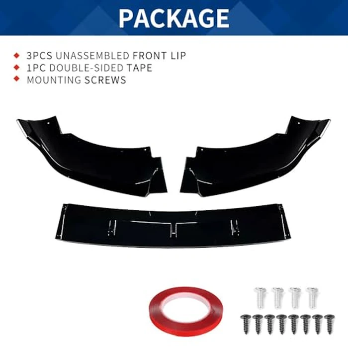 XPHAZZ G06 Front Lip Compatible with BMW (2019-2023) X6 G06 M-Sport Model ABS Gloss Black Bumper Spoiler Air Splitter by XPHAZZ - Image 4