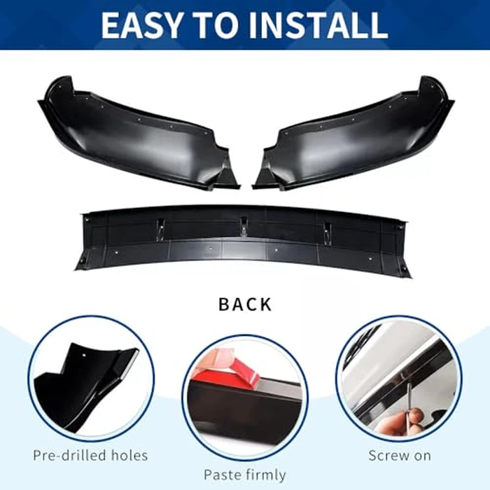 XPHAZZ G06 Front Lip Compatible with BMW (2019-2023) X6 G06 M-Sport Model ABS Gloss Black Bumper Spoiler Air Splitter by XPHAZZ - Image 6