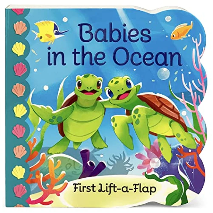 Babies in the Ocean- A First Lift-a-Flap Board Book for Babies and Toddlers (Babies Love) by Cottage Door Press - Image 1