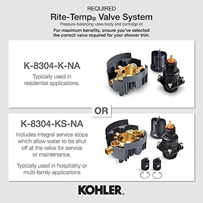 Kohler K-TS97074-4Y-CP Pitch Rite-Temp Bath and Shower Trim Kit, 2.5 GPM, Polished Chrome by Kohler - Image 3