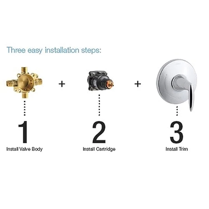 Kohler K-TS97074-4Y-CP Pitch Rite-Temp Bath and Shower Trim Kit, 2.5 GPM, Polished Chrome by Kohler - Image 4