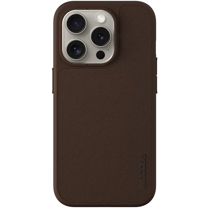 Incase Icon Phone Case with MagSafe for iPhone 15 Pro Max - Brown Pebbled Leather by Incase - Image 2