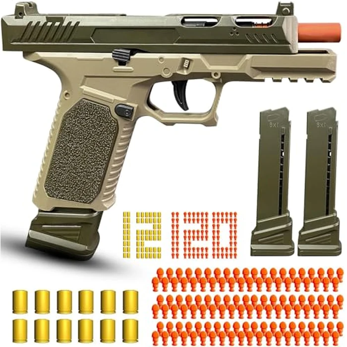 Automatic Shell Ejecting Toy Gun Pistol, Soft Bullet Toy Gun for Boys, Education Model Realistic Toy Pistol Shooting Game Toys Gifts Christmas Birthday for Kids 8+ by XUZHTYOO - Image 8