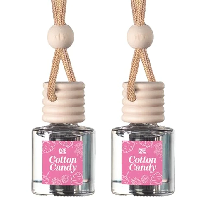 CANDECraftCo Car Air Hanging Fragrance Oil, Car Auto Freshener for Essential Oils, Scents Fragrance Aromatherapy Automobile Diffuser, Long Lasting (Cotton Candy) by CE CRAFT - Used - Like New condition - US$8.99