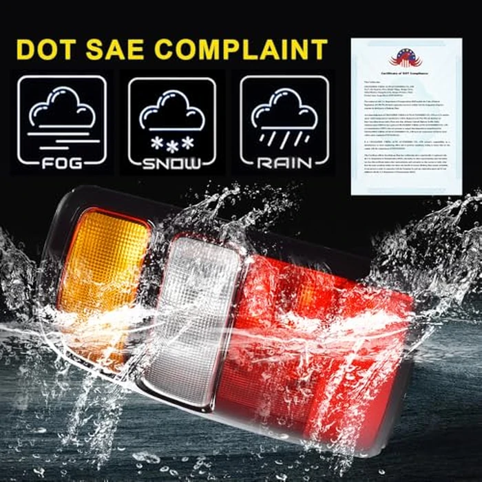 GRAND ORANGE Rear Tail Light Assembly Rear Lights Tail Lamp Compatible with Chevy Suburban Tahoe 2000-2006, Fits GMC Yukon/Yukon Denali/Denali XL 2000-2006 w/o Bulbs by GRAND ORANGE - Image 5