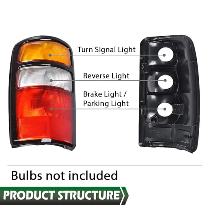 GRAND ORANGE Rear Tail Light Assembly Rear Lights Tail Lamp Compatible with Chevy Suburban Tahoe 2000-2006, Fits GMC Yukon/Yukon Denali/Denali XL 2000-2006 w/o Bulbs by GRAND ORANGE - Image 8
