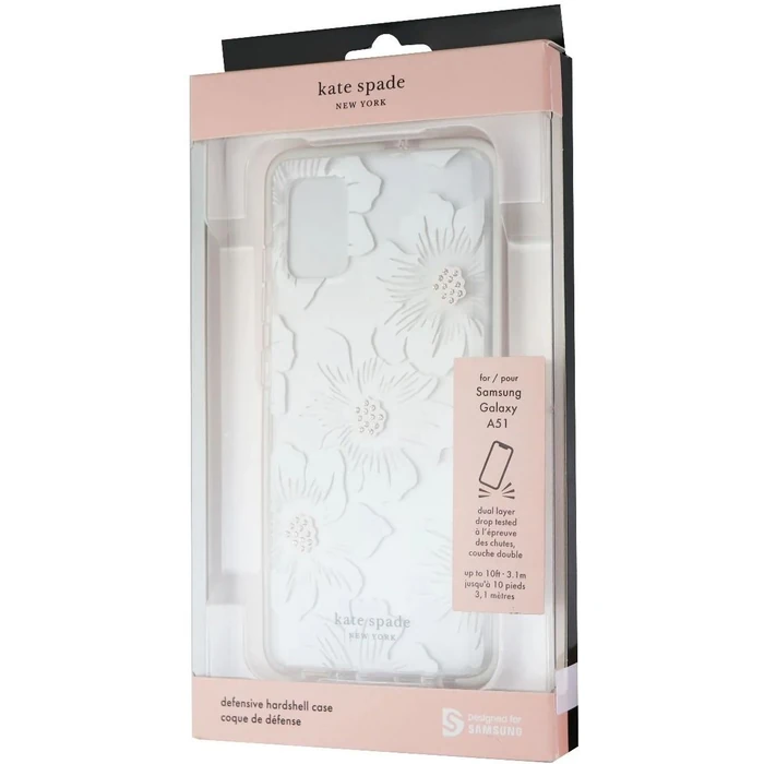 Kate Spade Hardshell Case for Galaxy A51 - Clear/White Flowers by Kate Spade - Image 1