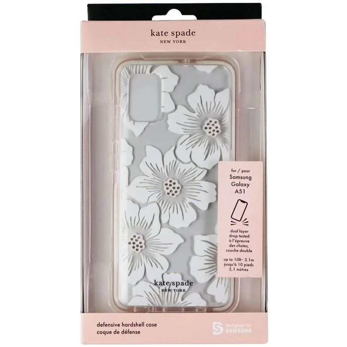 Kate Spade Hardshell Case for Galaxy A51 - Clear/White Flowers by Kate Spade - Image 2