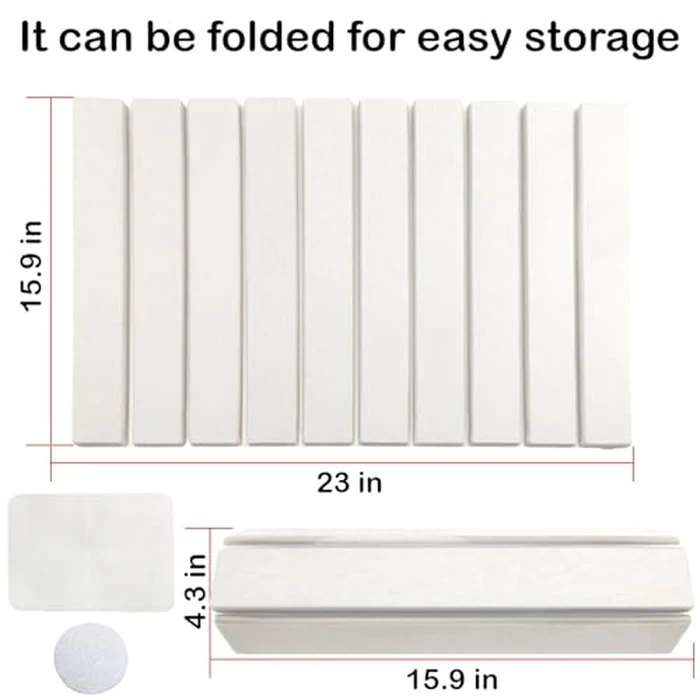 Large Stone Dish Drying Mats for Kitchen Counter, 23"(L)x16"(W) Diatomaceous Earth Mats, Water-Absorbent Collapsible Multi-Purpose Stone Drying Tray for Cups Dishes Bottles, Match Any Countertop by Maigandamai - Image 2